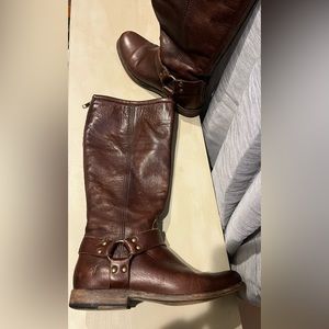 Frye Phillip tall boots. Size 8 Dark Brown